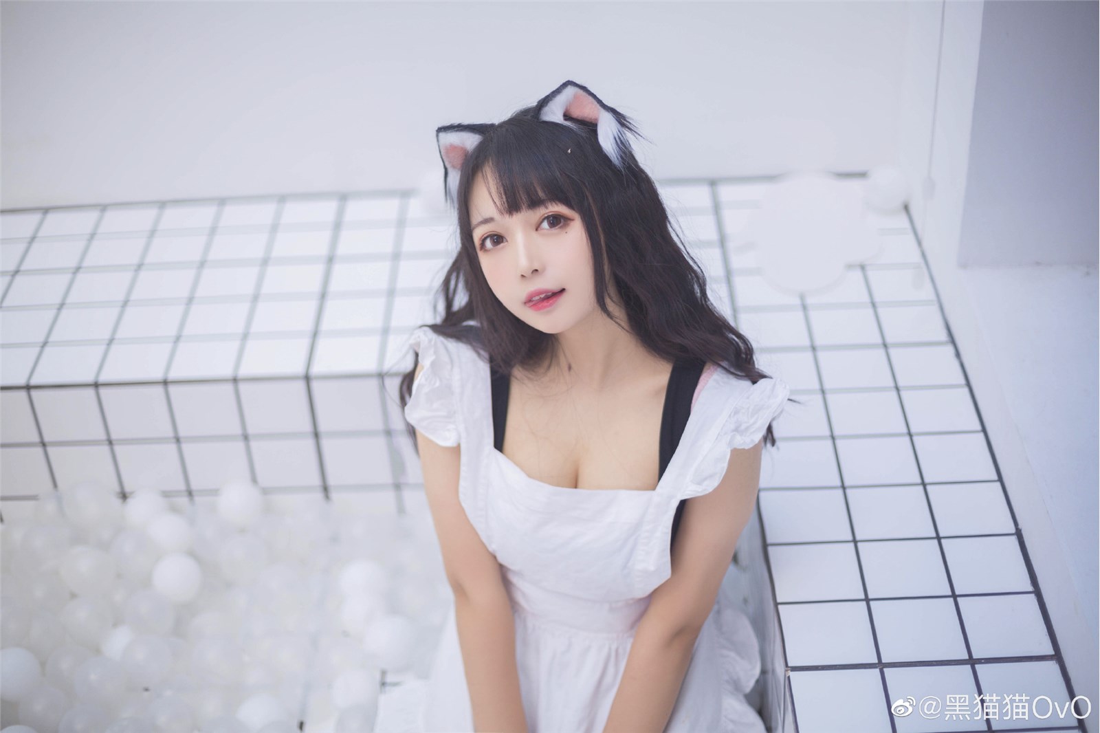 Black cat ovo microblog maid meow(1)